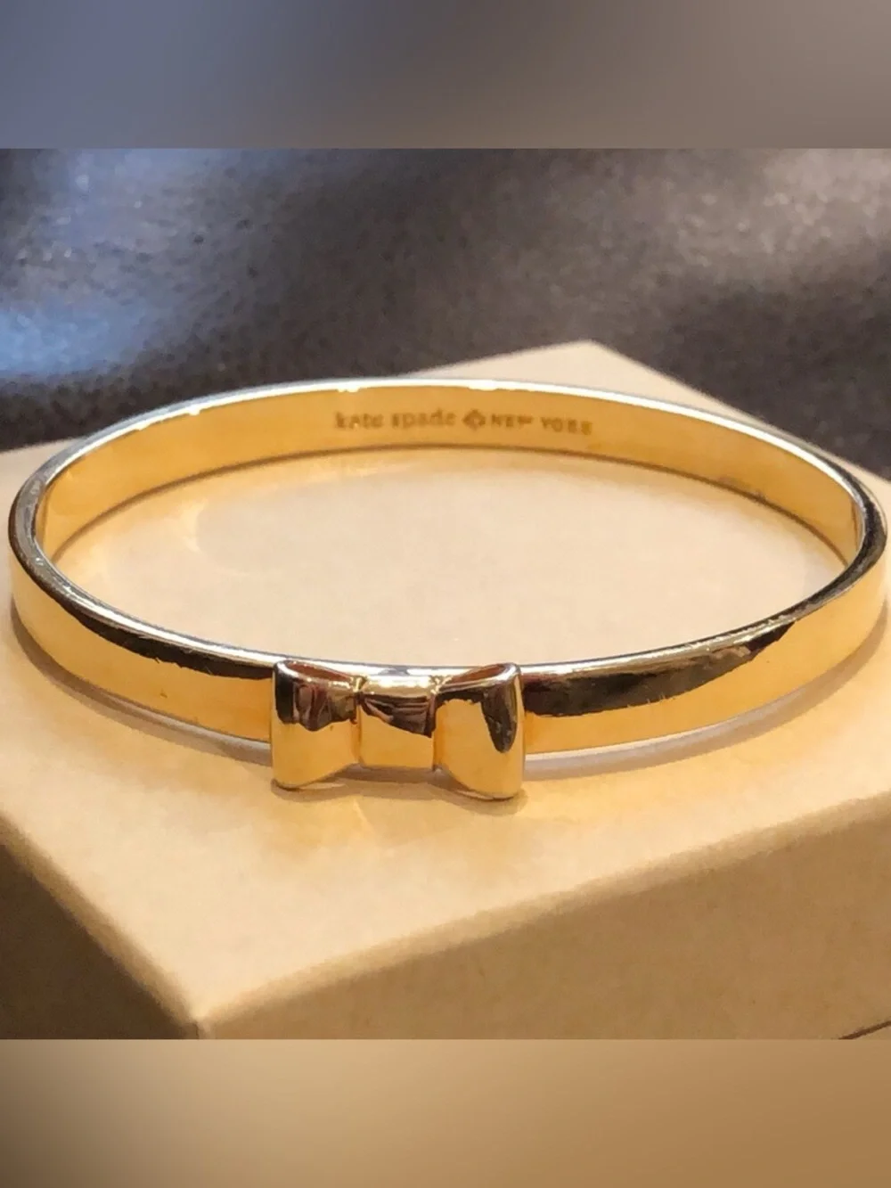 Kate Spade Take a Bow Gold Bangle - Picture 2 of 9